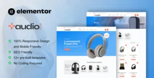 Audio Store WooCommerce Elementor Template Kit