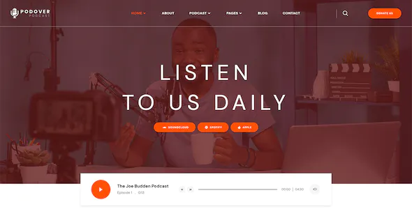 Podover - Podcast Elementor Template Kit - Gambar 3