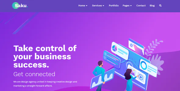Saku - Business Agency Elementor Template Kit